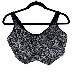 Goddess Celest Wirefree Black Animal Print Bra 34N GD6114